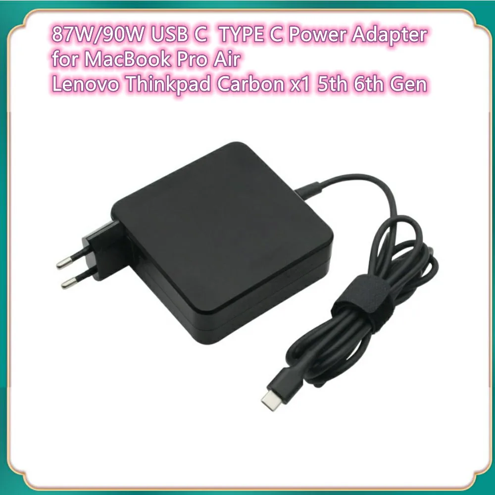 

87W/90W USB C Power Adapter Type C Power Delivery PD Wall Charger for MacBook Pro Air 2018, HP, Dell, Lenovo Laptops with USB C