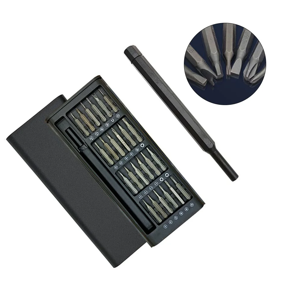 

25-In-1 Precision Screwdriver Set Magnetic Torx Hex Screw Driver Bits With-Screwdriver Handle For Computer Phone Repair Tool