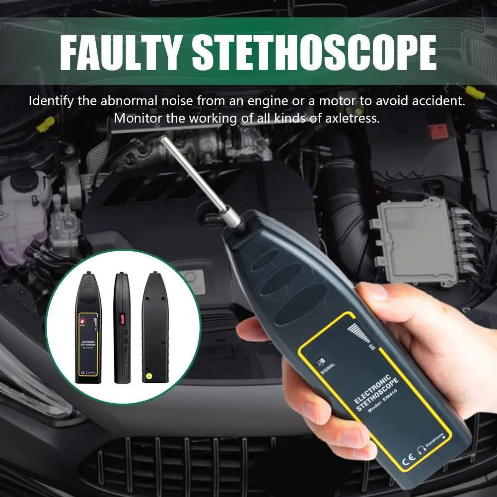 

Faulty Stethoscope Automotive Mechanical Fault Stethoscope EM410 Automotive Electronic Engine Chassis Abnormal Sound Tester