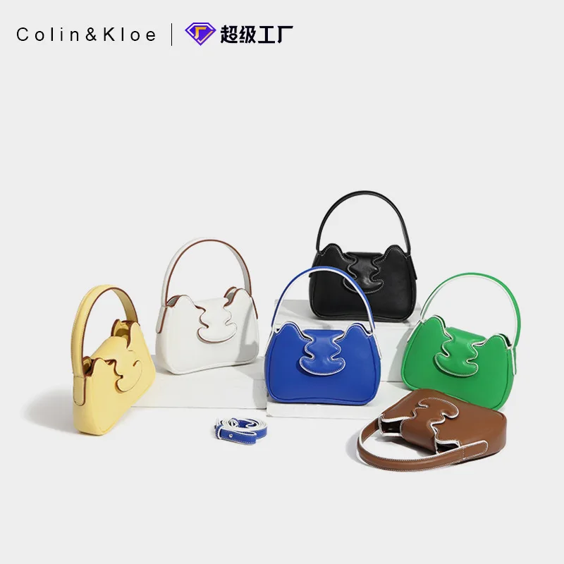 

Tiger Bag 2022 Spring New Niche Design Underarm Bag Candy Color Fashion Shoulder Messenger Handbag Cross Body Bag Woman