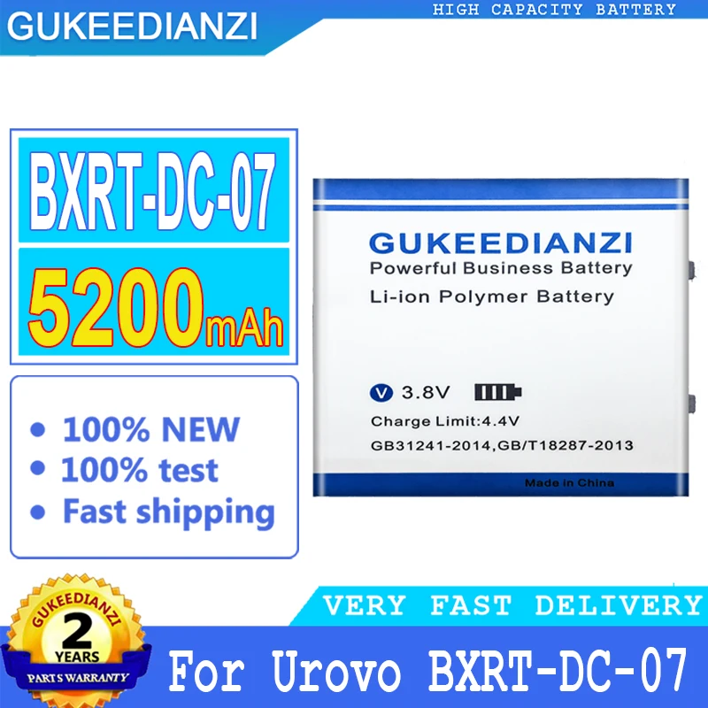 

Bateria 5400mAh High Capacity Battery BXRTDC07 For Urovo PDA BXRT-DC-07 High Quality Battery