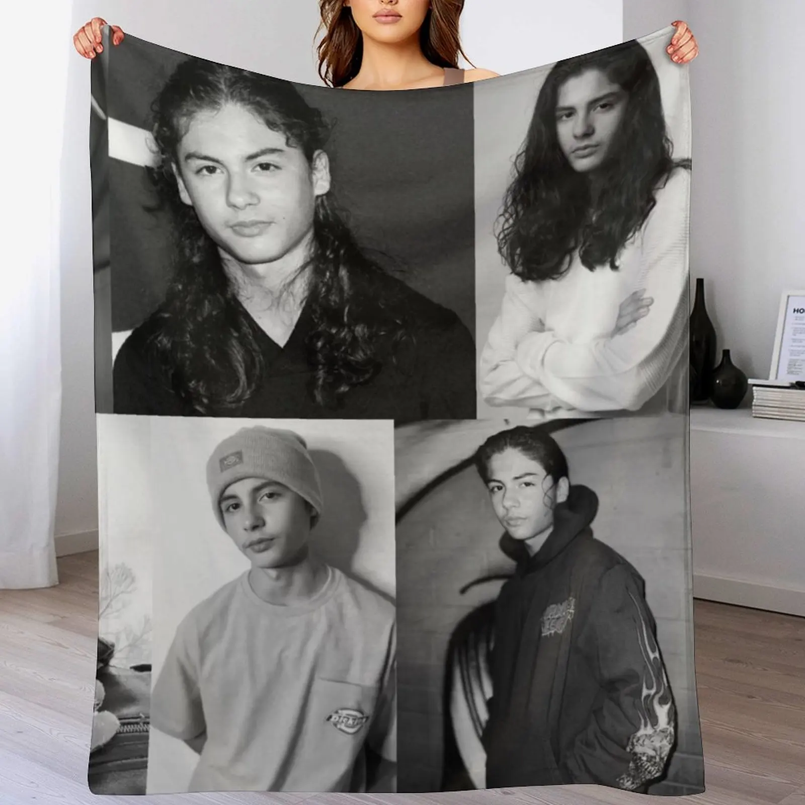 Черно-белое одеяло с коллажем Мигеля казареза Мора спальный мешок идея для