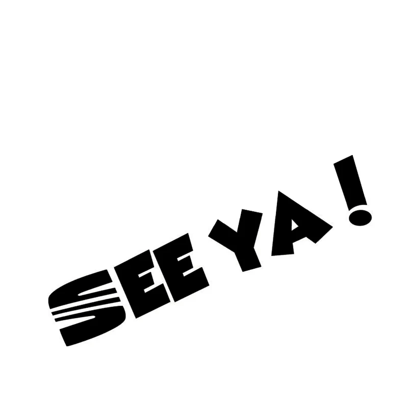 

nteresting slogan "See Ya!", car stickers! Car window decals for car decoration.