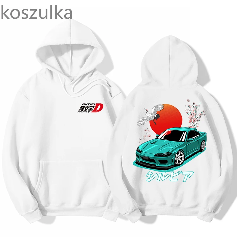 

Anime Initial D Drift Hoodie Men Japanese Anime AE86 Printed Hip-Hop Streetwear Crewneck Sweatshirt Men