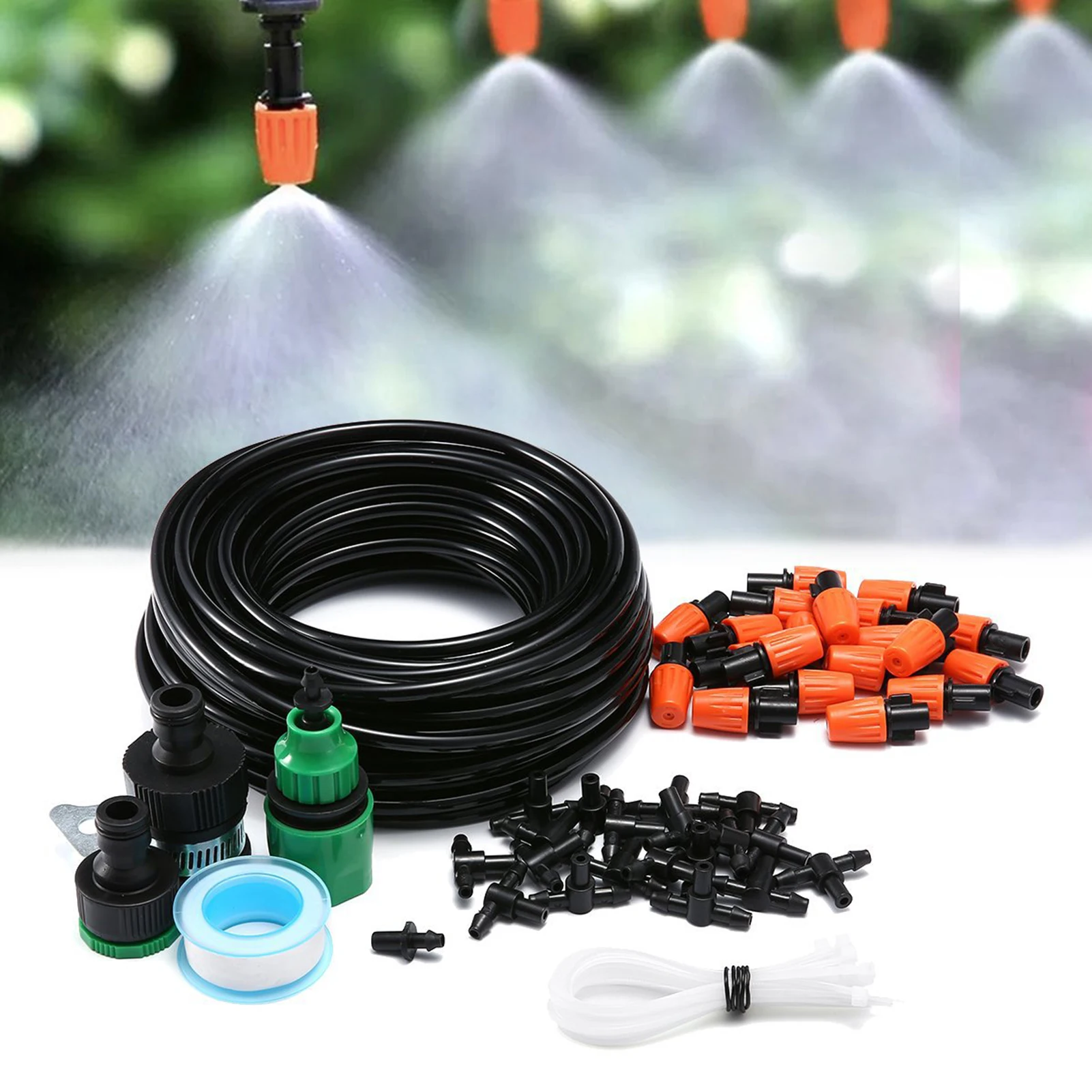 

15M Outdoor Cooling Misting System Moisturizing dust removal Water Mist Garden house Garden Patio Spray Fogger System Supplies