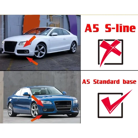 Противотуманная фара для Audi A5 Coupe/Sportback 2008-11 кабриолета 2010-2011, передний бампер автомобиля, противотуманная фара, решетка радиатора, крышка сетки