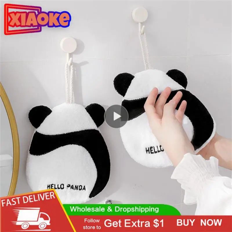 Wipe A Towel New Absorbent Soft Plush Fabric Rag Wipe Daily Use Hanging Hands Towels Kitchen Dishcloth
