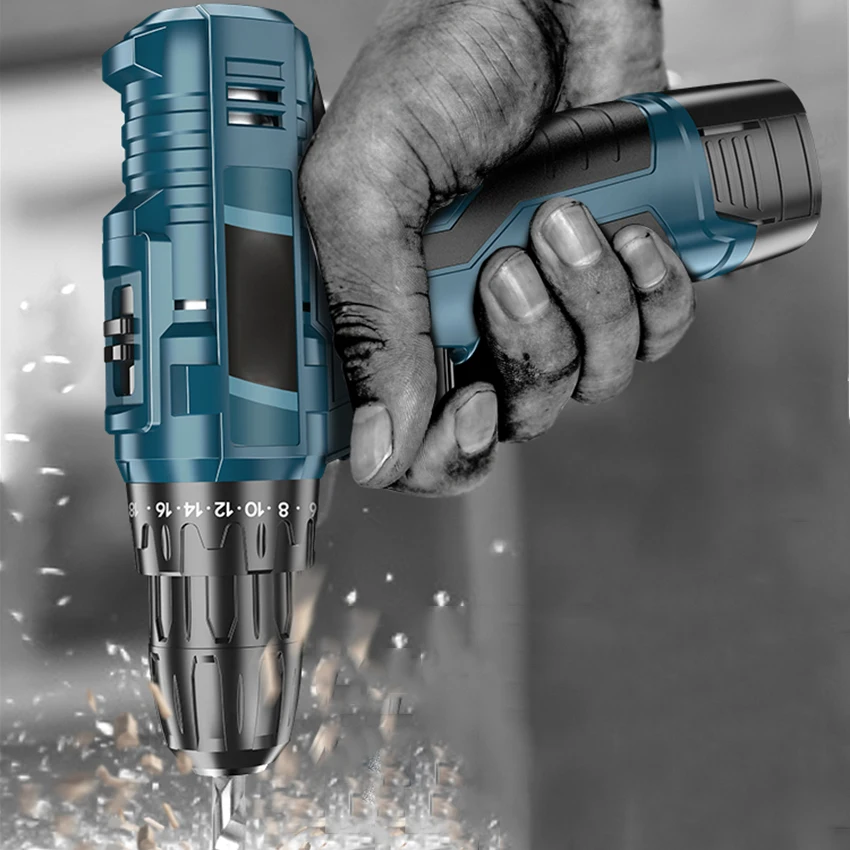 

16.8V Impact Drill Brushless Impact Lithium Drill Rechargeable Electric Drill Multifunctional Household Electric Screwdriver
