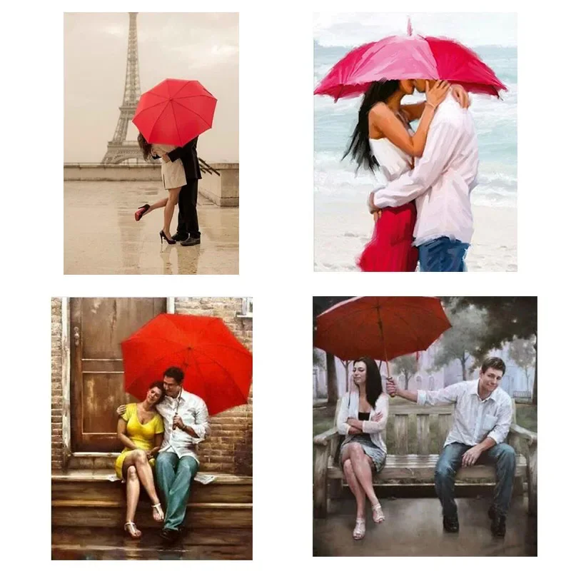 5D искусство из смолы алмазная живопись вышивка ландшафт любимый зонт квадратная