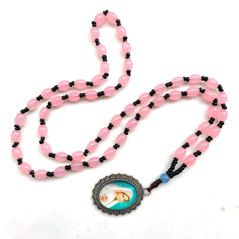 Религиозные украшения на шею шейная цепочка с четками из бисера модная ключицу