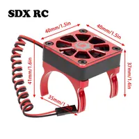 RC model accessories electric car brushless carbon brush motor radiator cover+cooling fan for TRX-4 SCXI10 RC4WD RC car 540 550