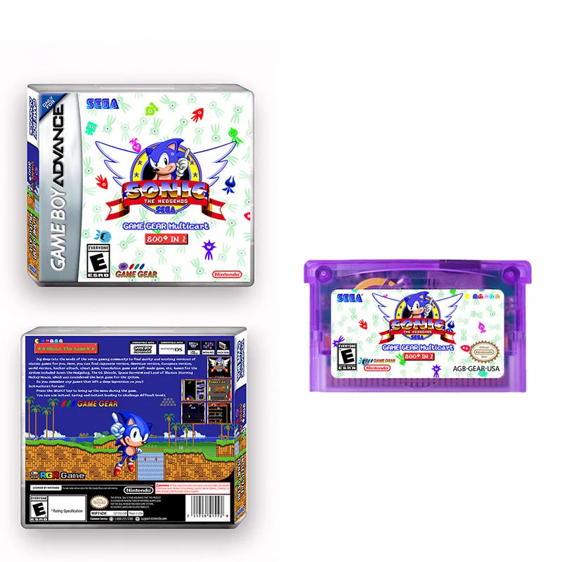 

Sega Gg Gamegear 800 в 1 игровая карта Nds/gba, стандартная японская Американская и европейская Поддержка Языков Gbm Ndsi Xl Et Al, игровая консоль