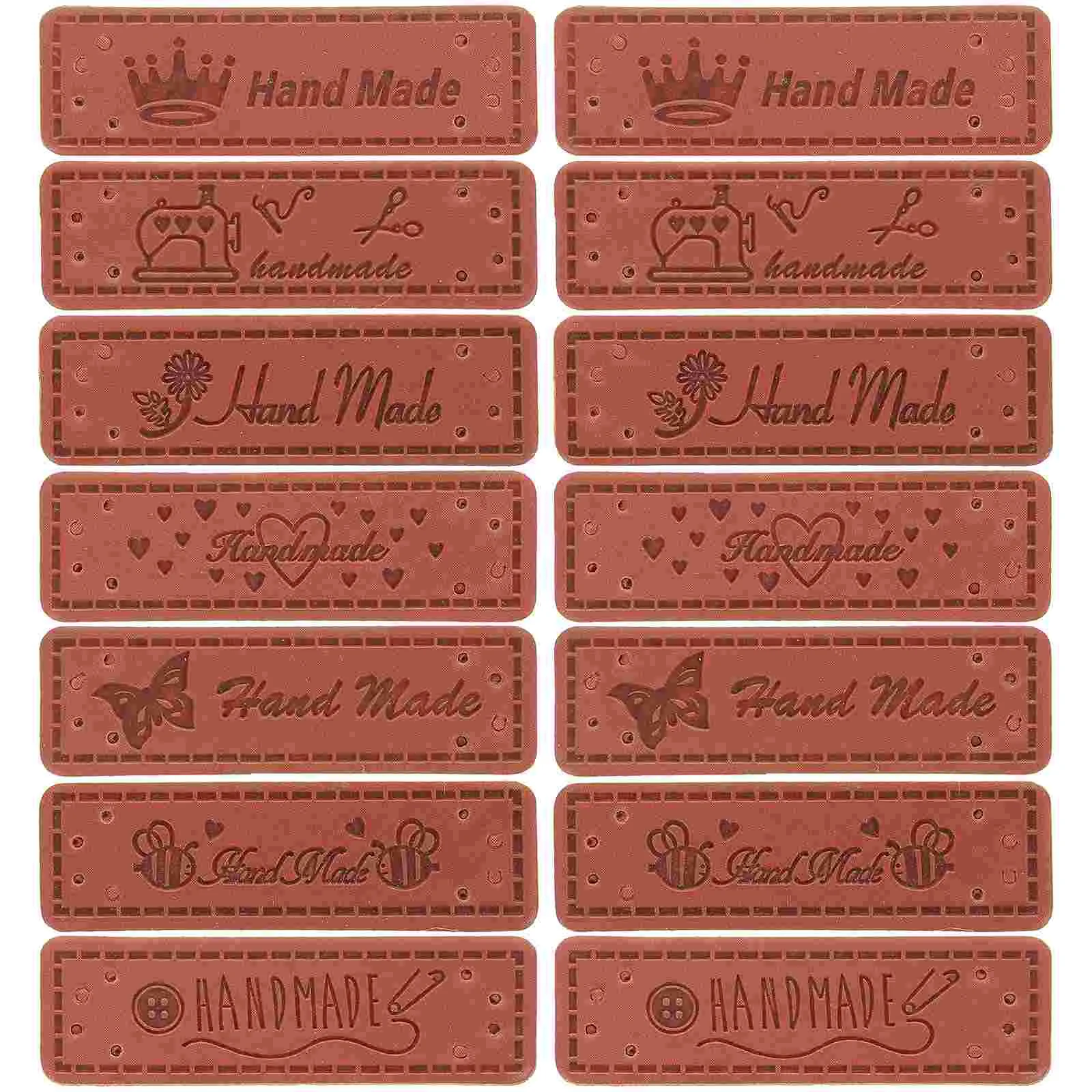 

140Pcs Tags Label Crochet Accessories Crochet Tags Label PU Label Knitting Tags Crochet Tags Clothing Tags