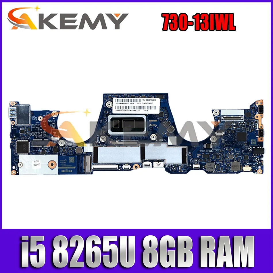 

For Lenovo Yoga 730-13IWL laptop motherboard ELZP3 LA-G581P W/ CPU i5 8265U 8GB RAM tested FRU 5B20Z65363 Mainboard