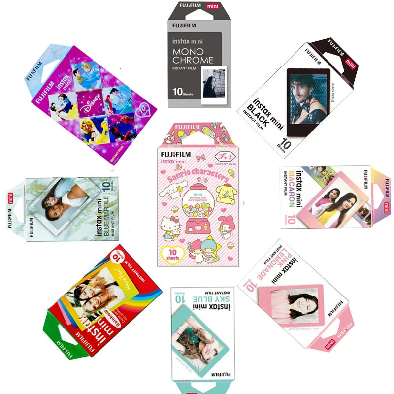 

10 sheets Fujifilm instax mini 11 9 film Color Edge 3 Inch wide film for Instant Camera mini 8 7s 25 90 Photo paper