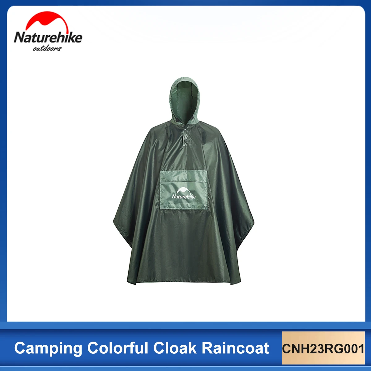 

Naturehike CNH23RG001 Color Matching Cloak Raincoat Camping Waterproof Poncho Rain Coat Adult Outdoor Portable Hooded Coircoat