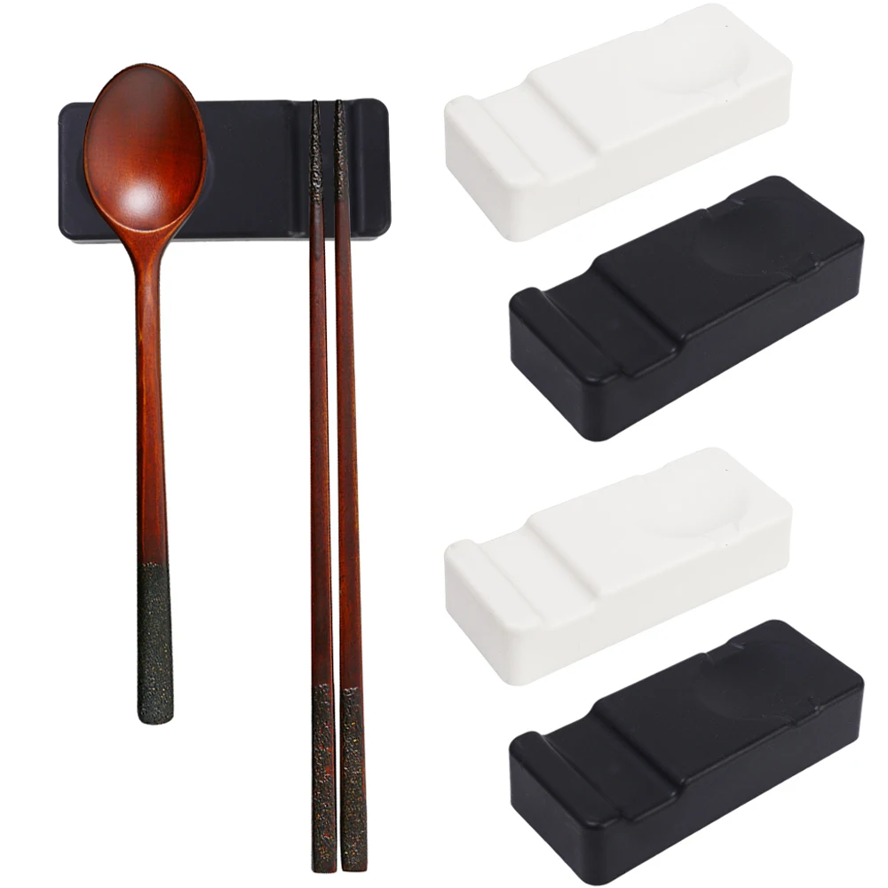 

Креативный держатель для палочек и ложек, черный и белый стеллаж для хранения палочек для еды, пыленепроницаемый держатель для палочек для еды, для дома и ресторана