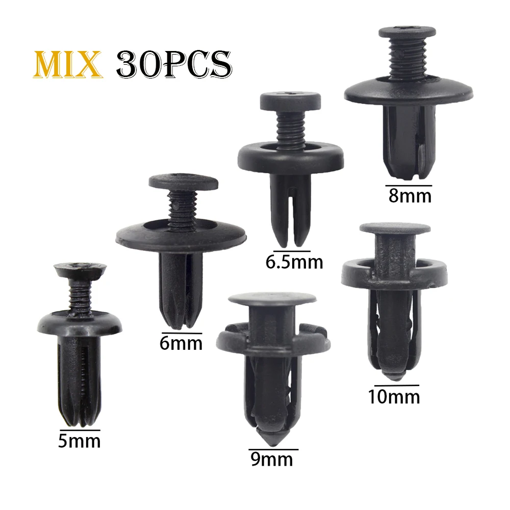 

5 мм 6 мм 7 мм 8 мм 9 мм 10 мм отверстие заклепки для бампера автомобиля крепление для крыла автомобиля Приборная панель винтовые зажимы для Honda Nissan Toyota Hyundai