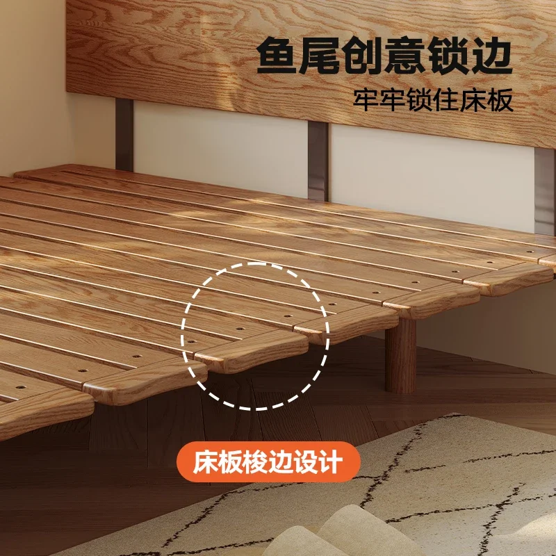 Кровать из цельного дерева ультратонкая прикроватная тумбочка очень тонкая