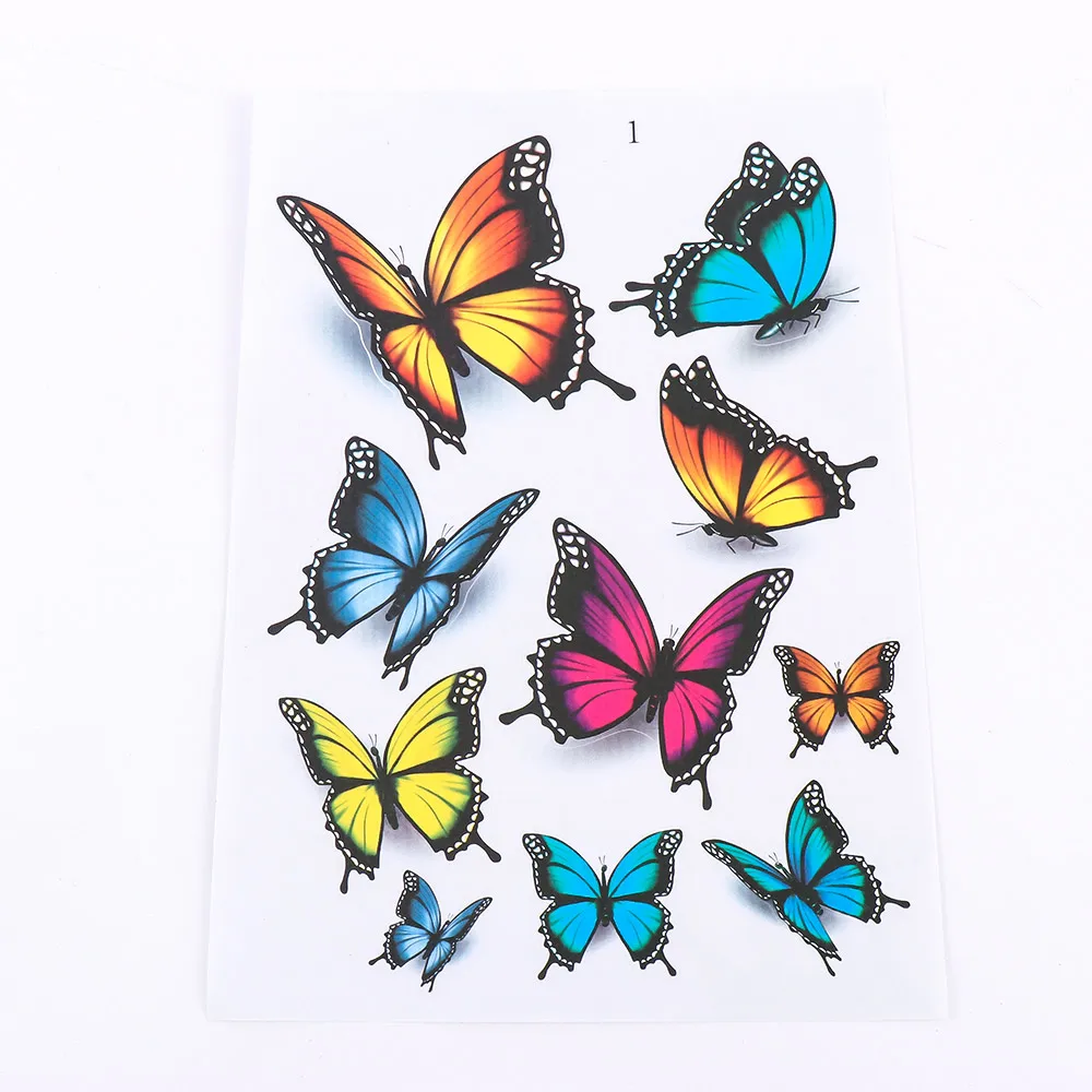 

ПВХ прекрасная имитация красочной бабочки мотоцикла автомобиля внешние Декорации Наклейки на царапины автомобильные наклейки