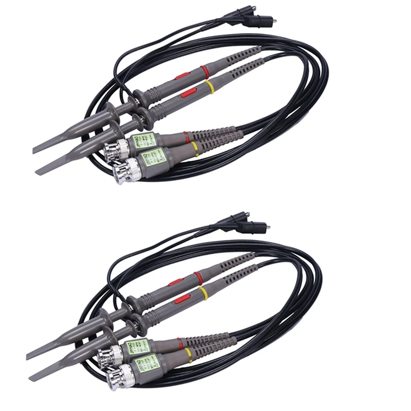 

4 Pack P6100 100 Mhz Oscilloscope Probe 10:1 And 1:1 Switchable For Rigol Atten Owon Siglent