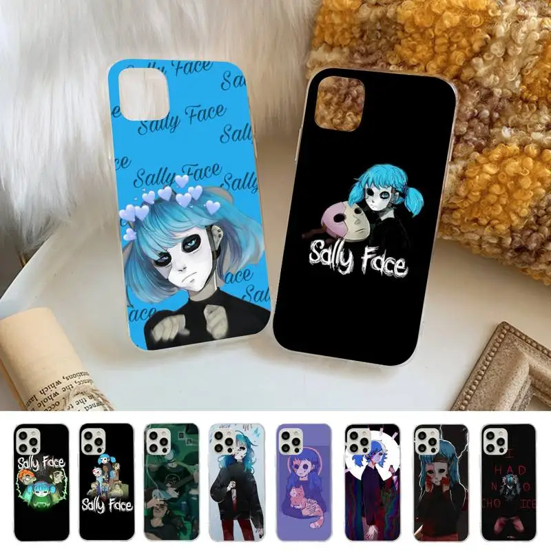 

FHNBLJ sally face Phone Case for iPhone 11 12 13 Mini Pro Max 8 7 6 6S Plus X 5 SE 2020 XR XS Case shell
