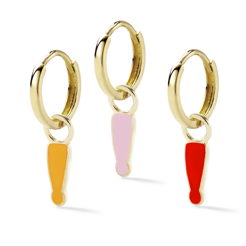 

Niche Design Ladies Set Earrings Painting Oil Love Stud Earrings For Women Birthday Party Gift Jewelry Wholesale Direct Sales