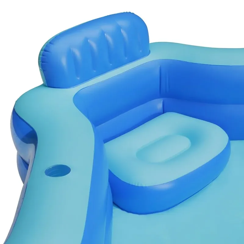 

"Unisex Deluxe Comfort Inflatable Blue Family Pool - Ages 6 & Up: Enjoy a Pleasant Summer with Your Family!"