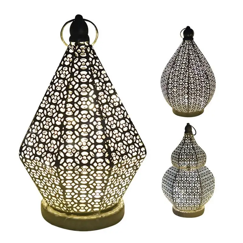 

Турецкая лампа, металлическая настольная лампа, настольные украшения, беспроводная лампа, окружающая лампа, подходит для гостиной, спальни, ресторана, бара