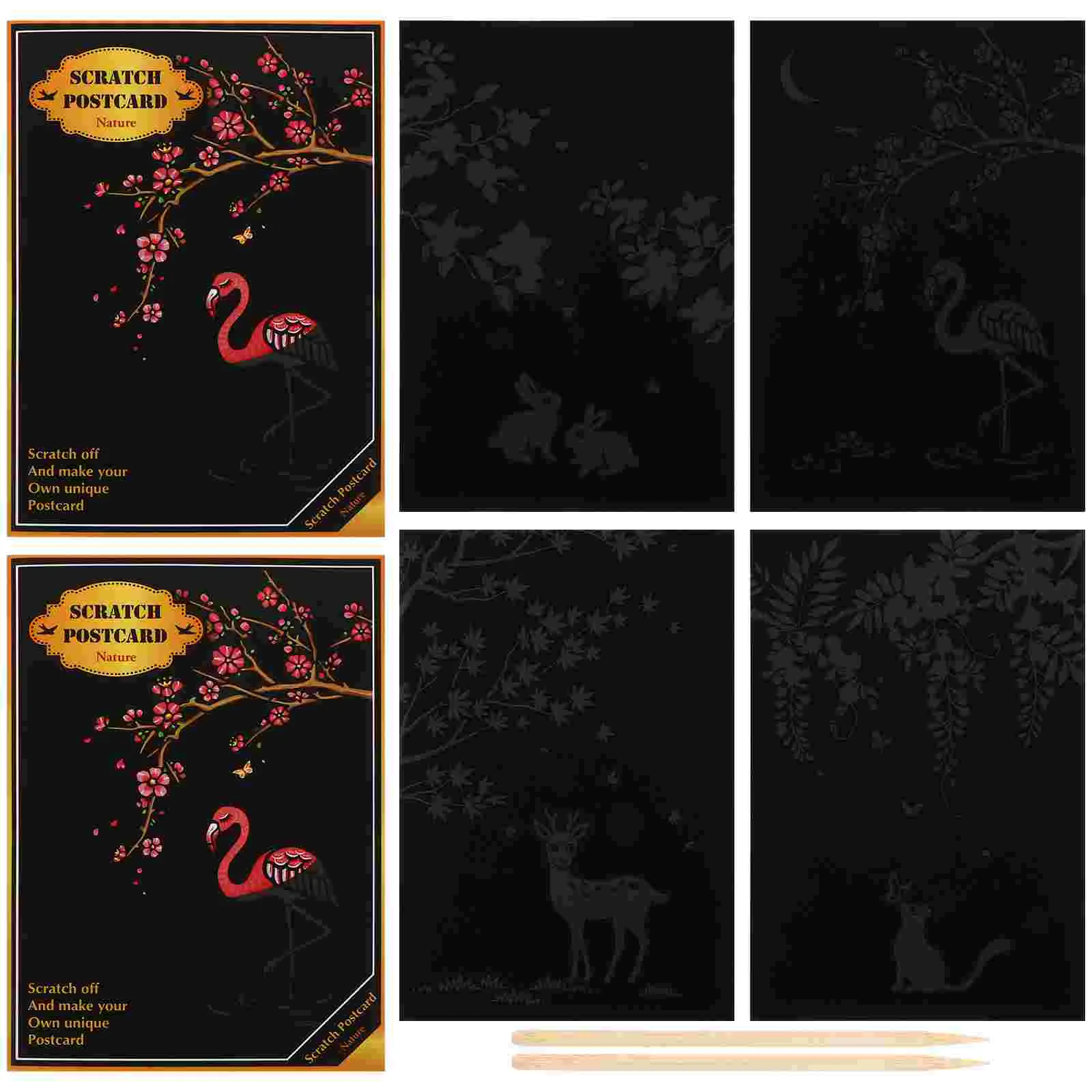 

Funny Portable Convenient Delicate Scratch Paper Sheets Scratch Paintings for Kids