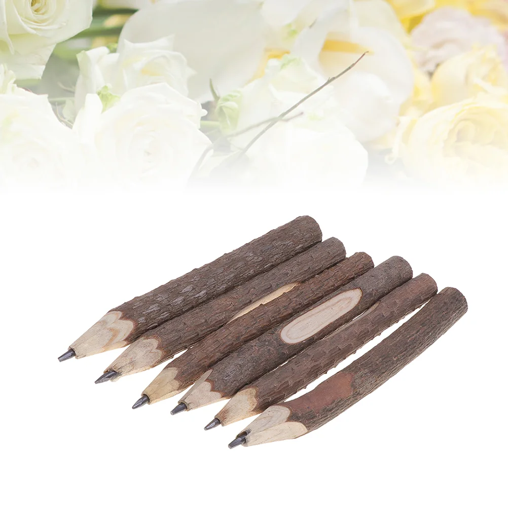 

15PCS 13cm Retro Bark Pencils Wooden Tree Rustic Twig Pencils Gifts for Kids Children