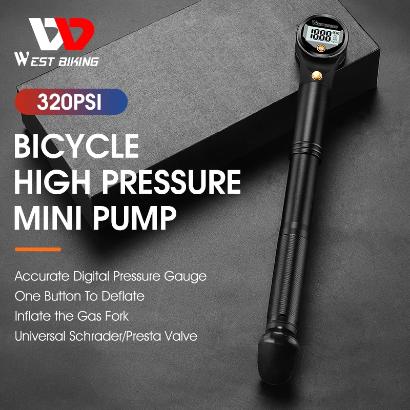 Bike Tire Pump Shock Pump Mini Hand Bike Fork Pump Portable 