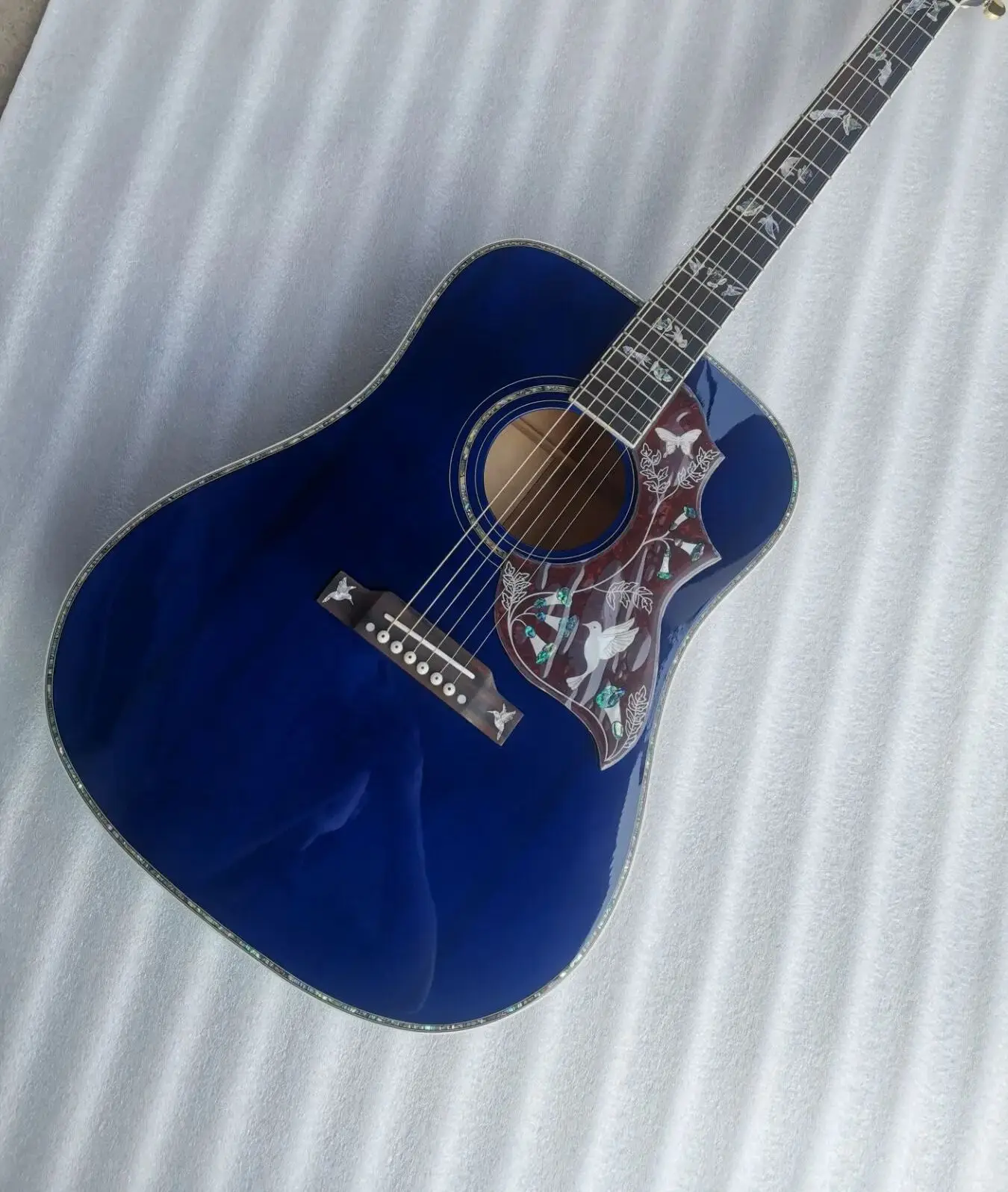 Гитара из пламенного клена с 6-струнами твердая ель настоящее морское ушко гитара