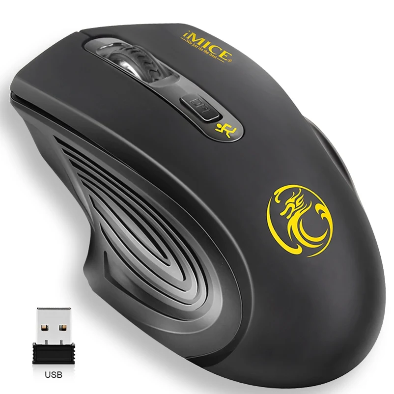 

USB Wireless Mouse 2000DPI USB 2.0 Receiver Optical Computer Mouse 2.4GHz Ergonomic Mice For Laptop PC Sound Silent Mouse