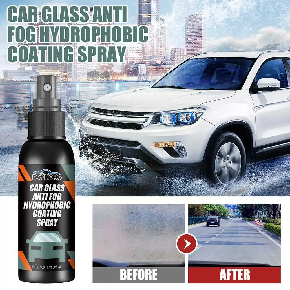 100ml Automobile Windshield Spray Anti Rain Coating For Car Glass Hydrophobic Anti-rain Car Liquid Windshield Mirror Mask E4D9