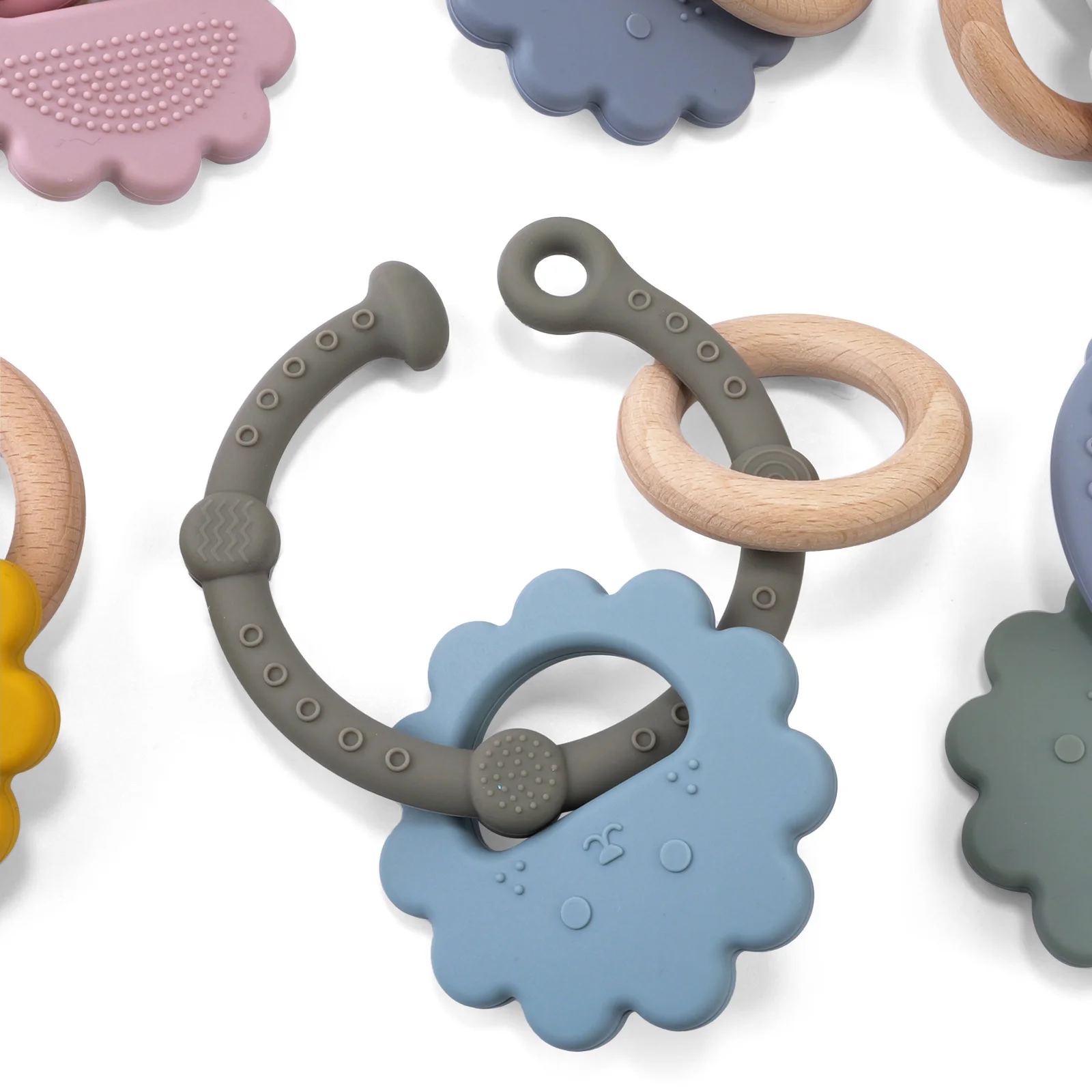 

1 комплект, детский силиконовый Прорезыватель для зубов