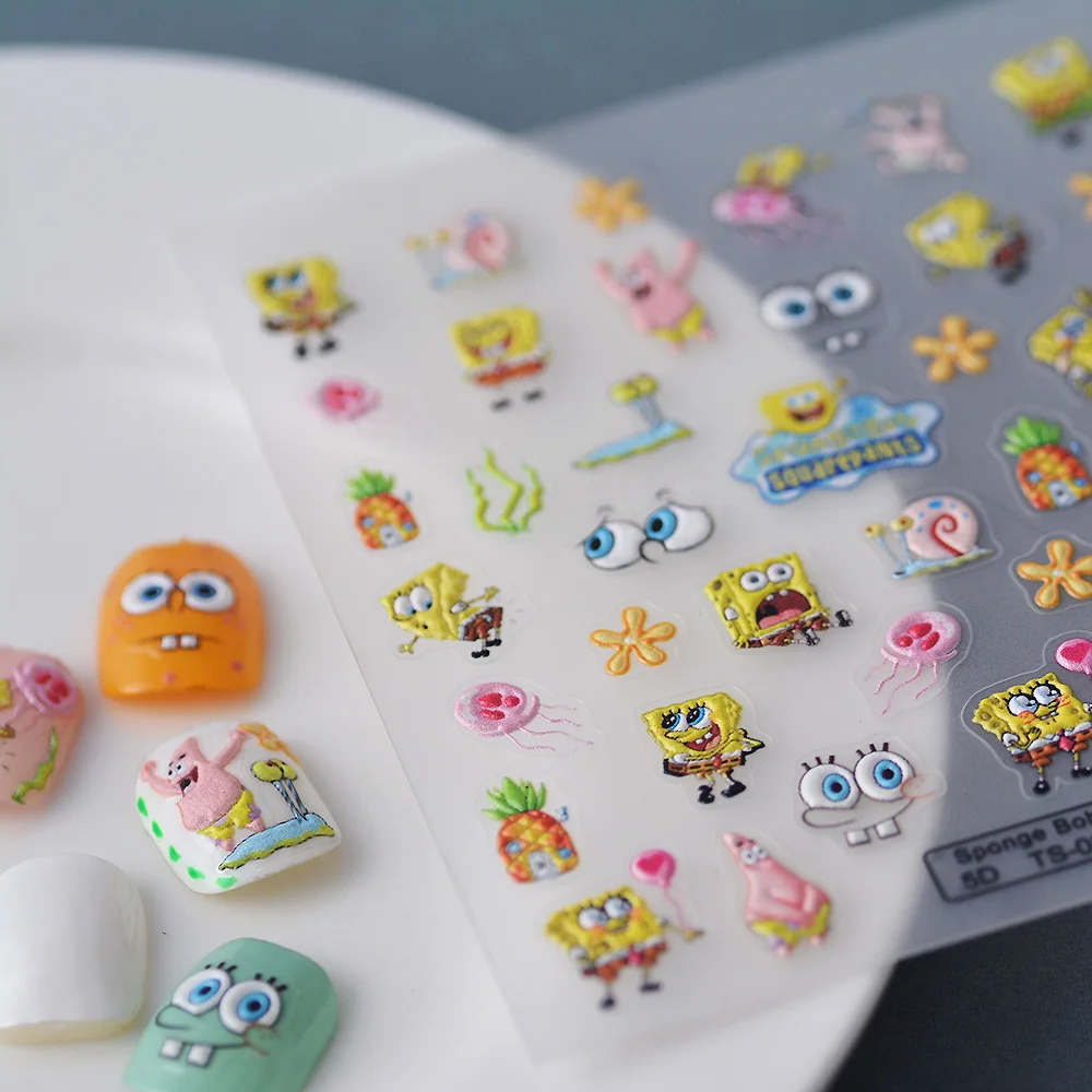 

TS-029 Cute Cartoon 5D Nail Sticker Decals For Manicuring Tips Nail Decoration Tools