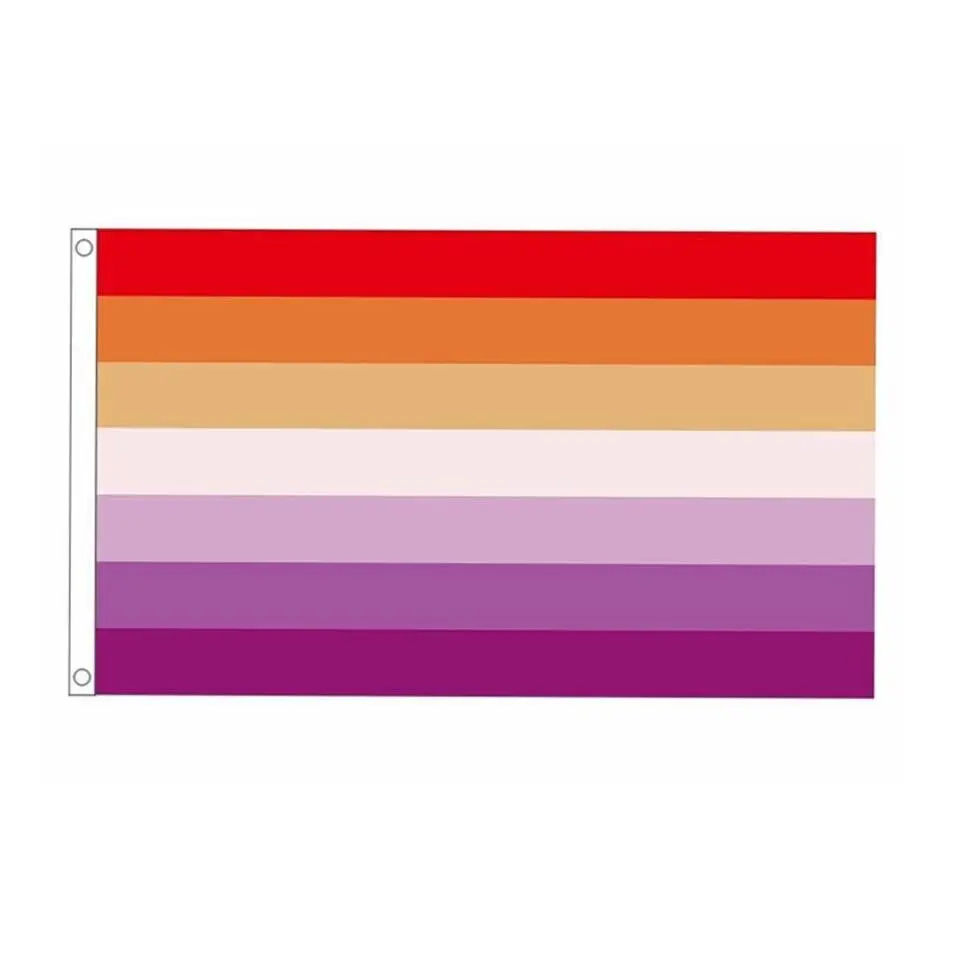 

90x150cm Lesbian LGBT Lesbian Community Sunset Flags LGBTQIA Pride Flag