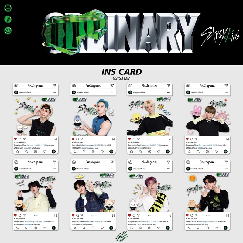 8 шт./компл. Kpop STRAY KIDS новый альбом ODDINARY фотооткрытки прозрачная открытка INS LOMO