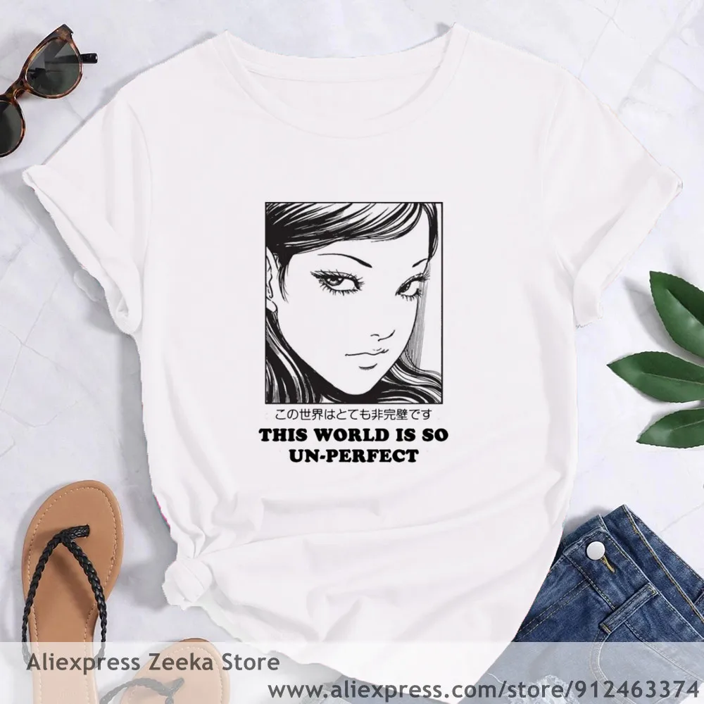 Футболка женская базовая с круглым вырезом и забавным принтом |