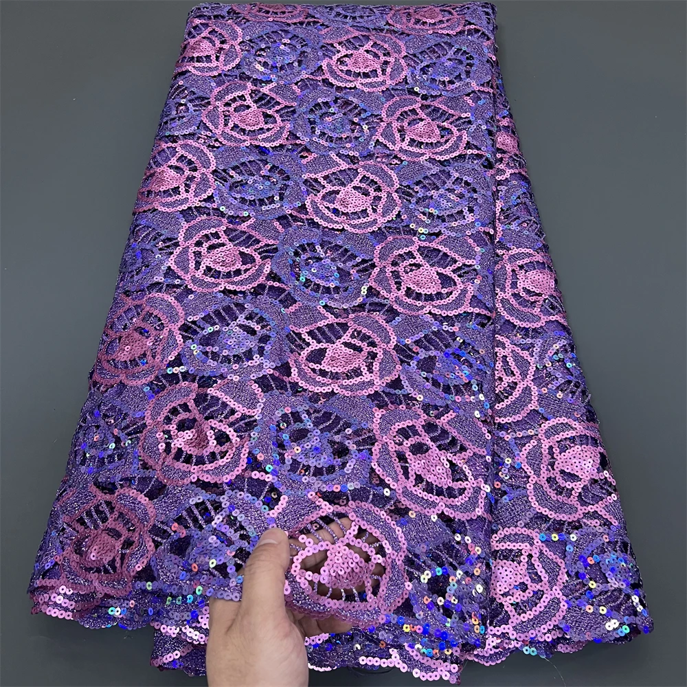 Высококачественная тюлевая кружевная ткань для шитья хлопковые блестки