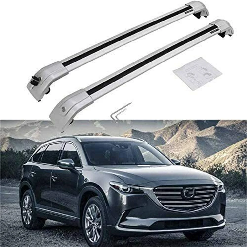 

2Pcs Fits for Mazda CX-9 CX9 2016-2020 Roof Rail Rack Cross Bars Crossbars