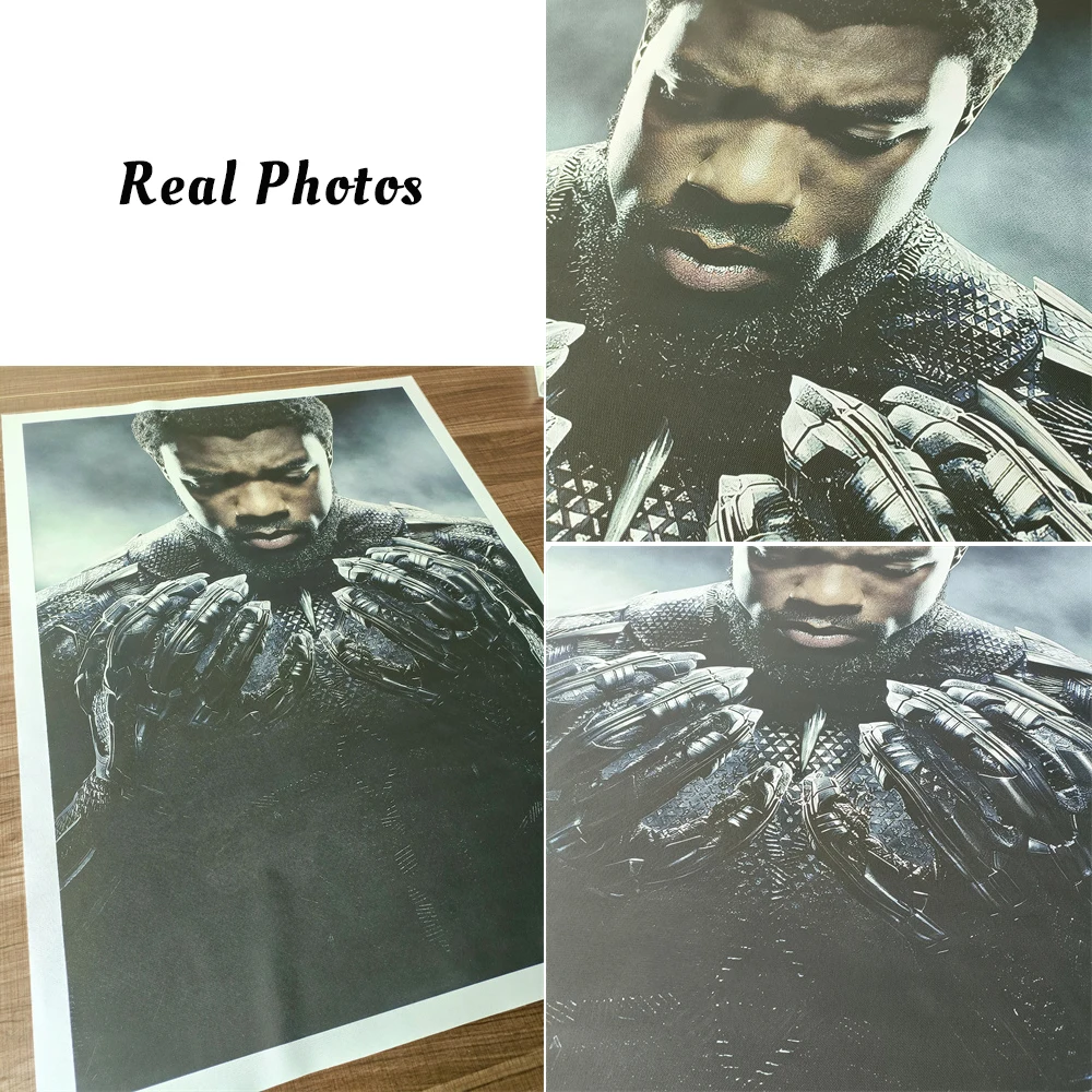 Постер фильма "Чёрная Пантера" супергерой Disney Авенджерс: холстовая картина для стены в гостиной домашнего декора.