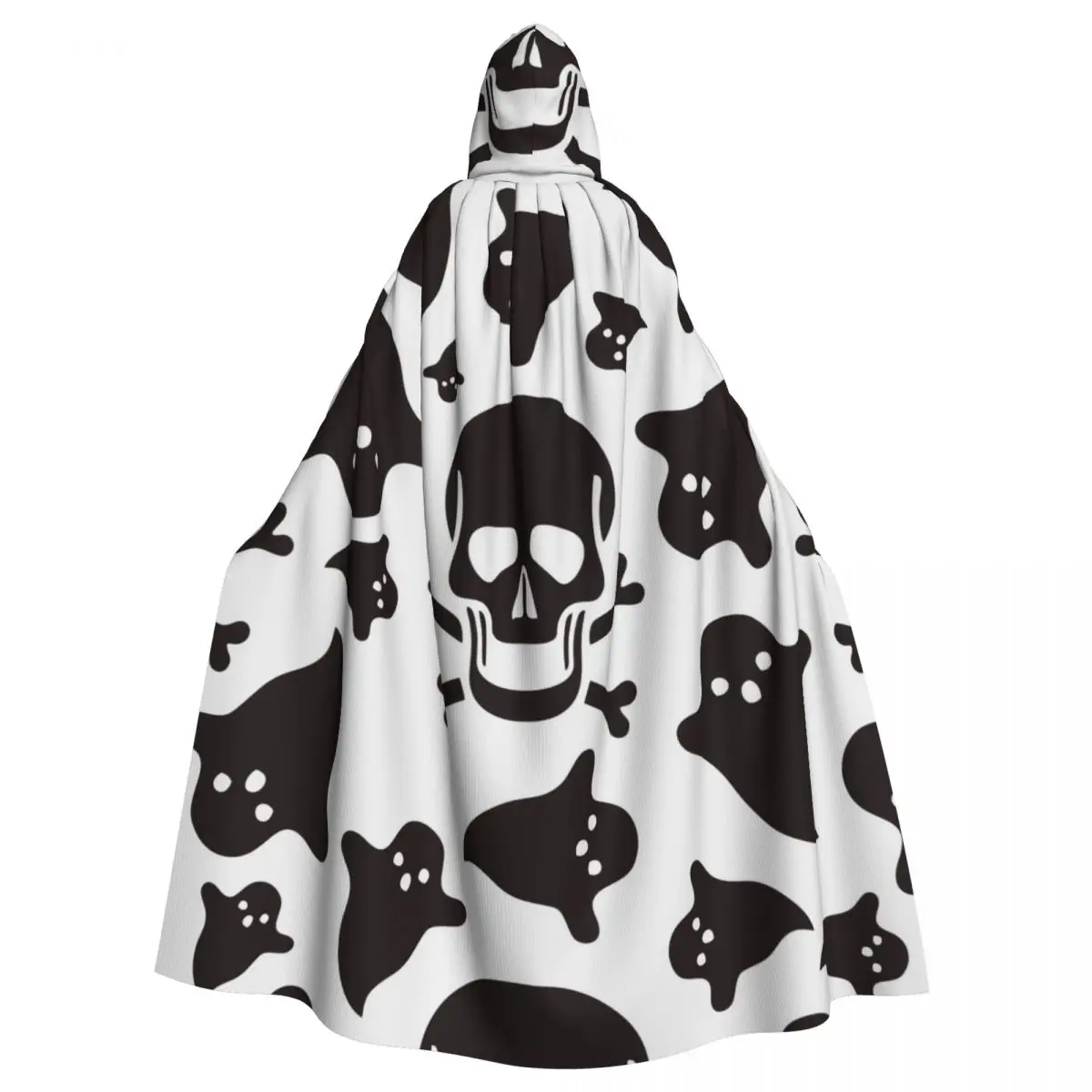 

Adult Cloak Cape Hooded Skull Skeleton Ghost Medieval Costume Witch Wicca Vampire Elf Purim Carnival Party