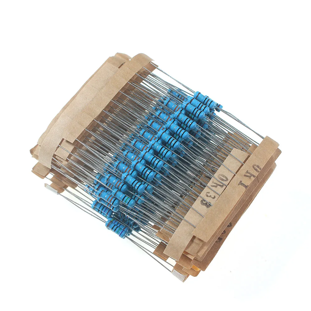 

1/2W 0.5Watt 1% Resistance Set 0.1R~750R ohm, 1K~820K ohm, Metal Film Resistor Resistance Assortment Kit Set 30 Kinds Each 10pcs