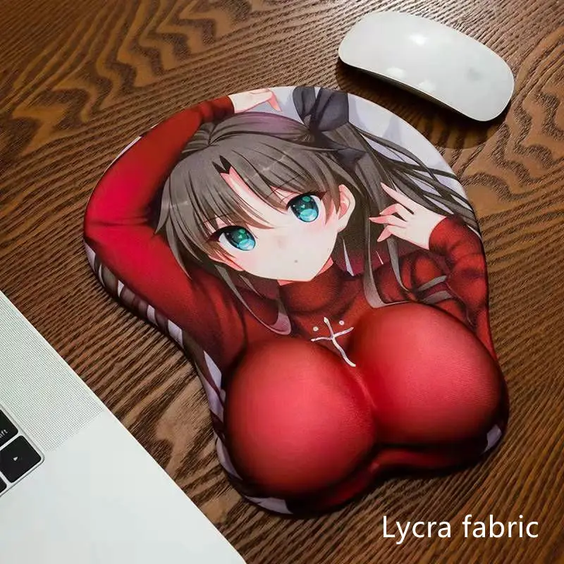 Коврик для мыши Rin Tohsaka Sexy Oppai с рисунком судьбы/большого заказа 3D силиконовый