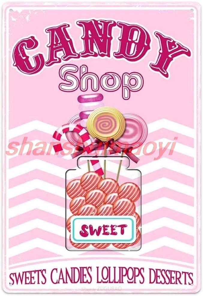 Магазин конфет жестяные вывески сладости конфеты леденцы магазин десертов
