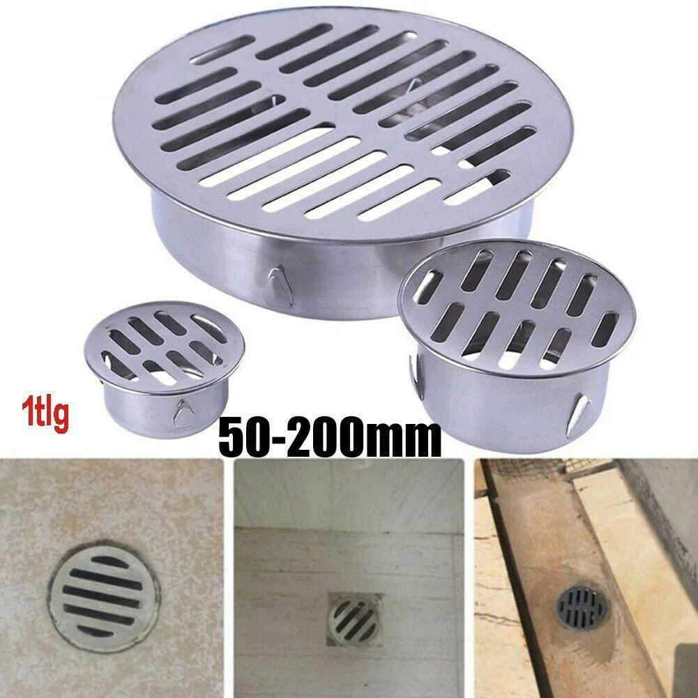 

Shower Floor Drain 304 Stainless Steel Thicken Drainage Roof Patio Round Flat Floor Drain Cover Bathroom Accessories