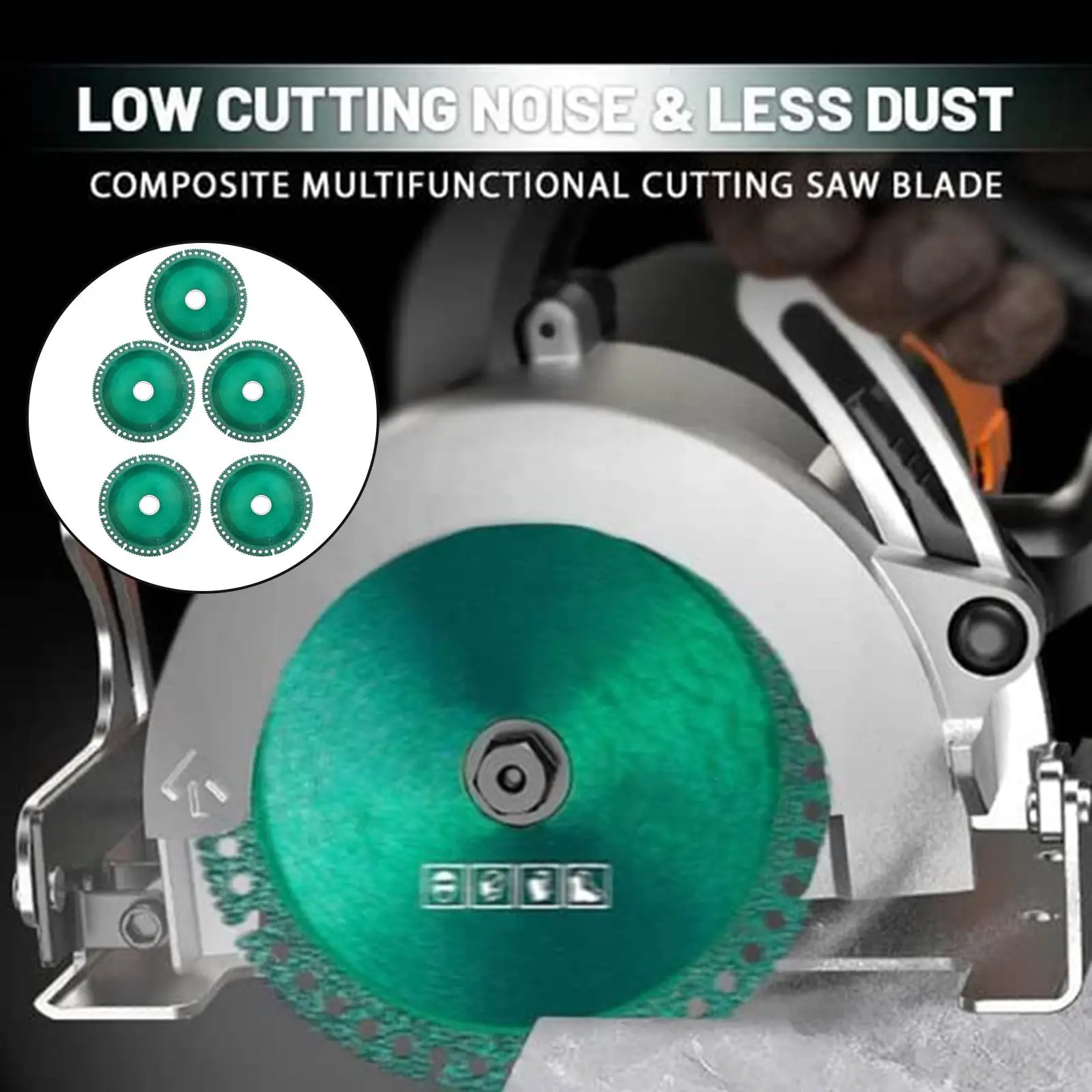 5Pcs Diamond Saw Blade 4in Ultra-Thin Composite Multifunctional Cutting Saw Blade For Angle Grinder Cutting Tool