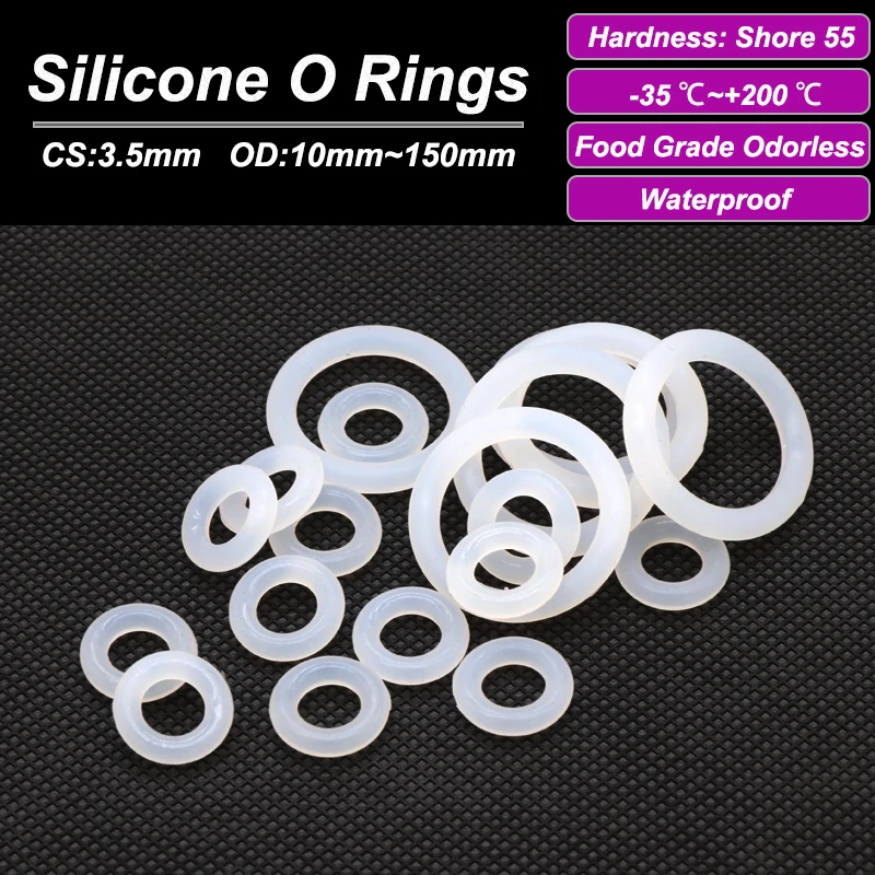 

Силиконовые уплотнительные кольца VMQ CS 3,5 мм